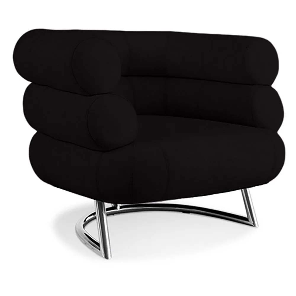 Fotel designerski - tapicerowany skórą - Bivendun image 8