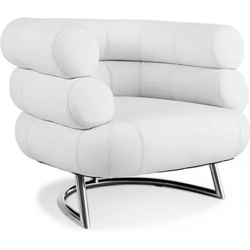 Fotel designerski - tapicerowany skórą - Bivendun image 8