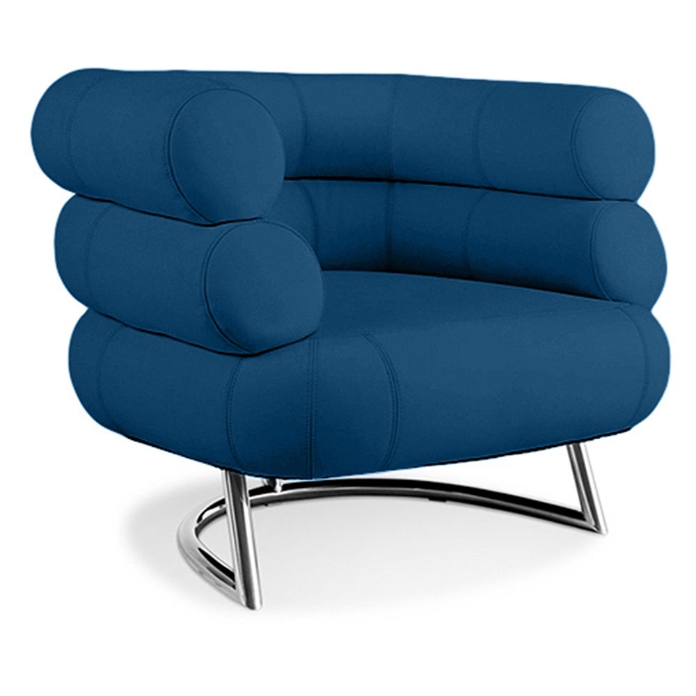 Fotel designerski - tapicerowany skórą - Bivendun image 8