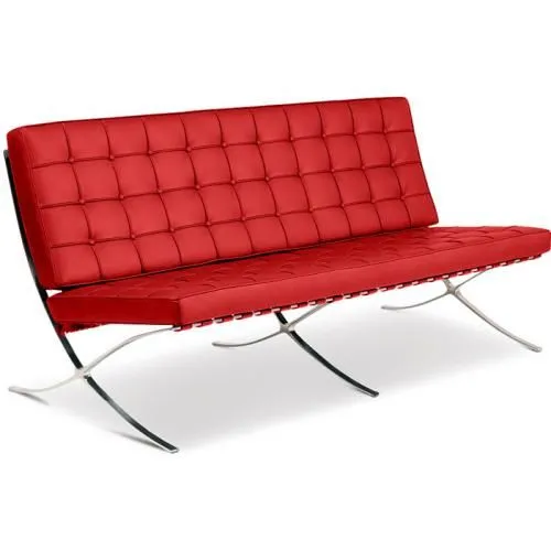 Sofa skórzana tapicerowana - 3 osobowa - Town image 8