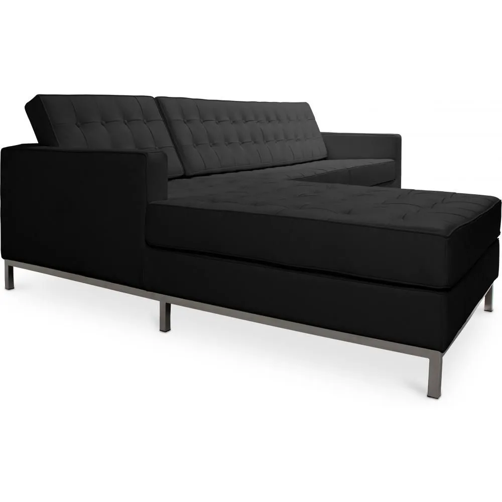 Designerska sofa z kanapą - tapicerowana w skórze - Nova image 8