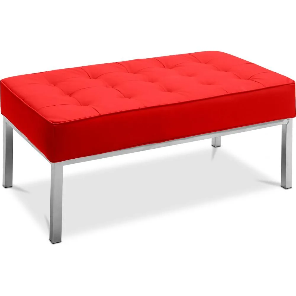Ławka designerska - 2 miejsca siedzące - Tapicerowana w skórze - Konel image 8