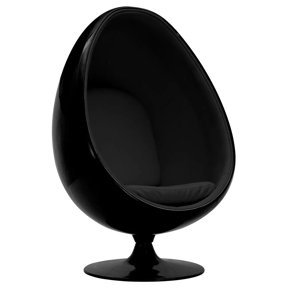 Fotel designerski Egg - tapicerowany w skórze - Eny image 8