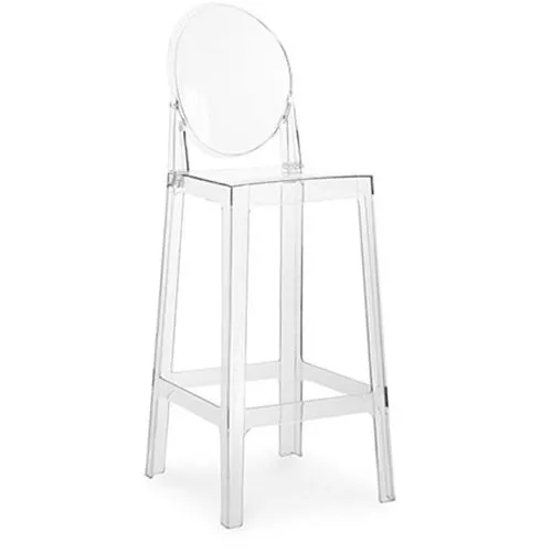 Stołek barowy z oparciem - Transparent Design - 75cm - Victoria Queen image 8
