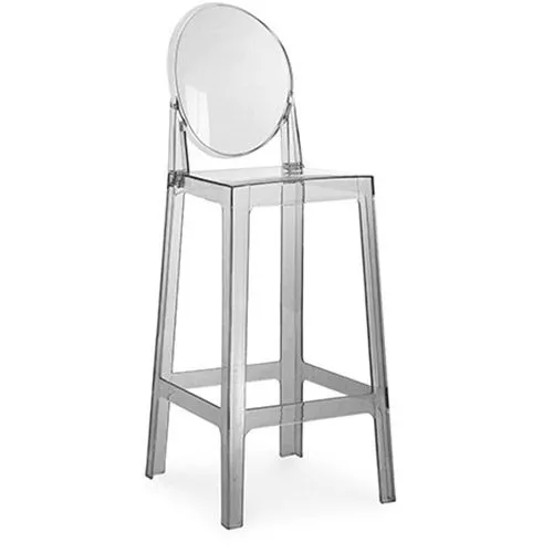 Stołek barowy z oparciem - Transparent Design - 75cm - Victoria Queen image 8