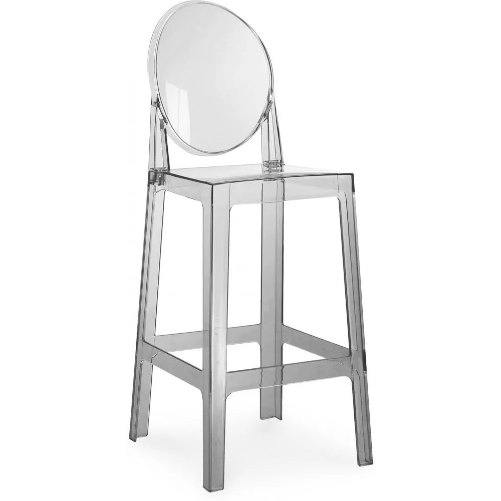 Stołek barowy z oparciem - Transparent Design - 65cm - Victoria Queen image 8