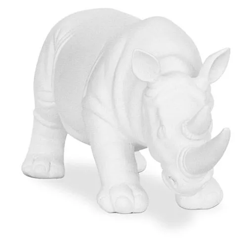 Figurka dekoracyjna Nosorożec - Matte White - Rhyn image 8