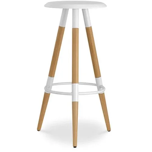 Stołek barowy drewniany - design skandynawski - Matu image 8