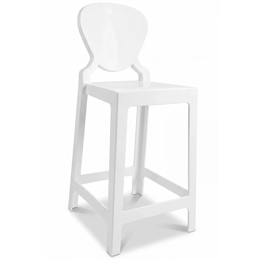 Stołek barowy z oparciem - Transparent Design - 65cm - Victoria Queen image 8