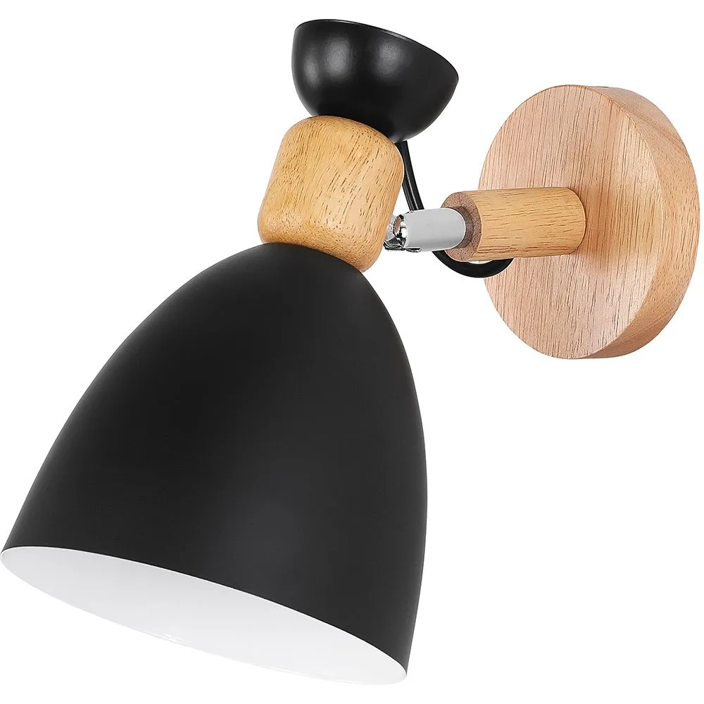 Lampa ścienna - Styl skandynawski - Metal i drewno - Jorson image 8