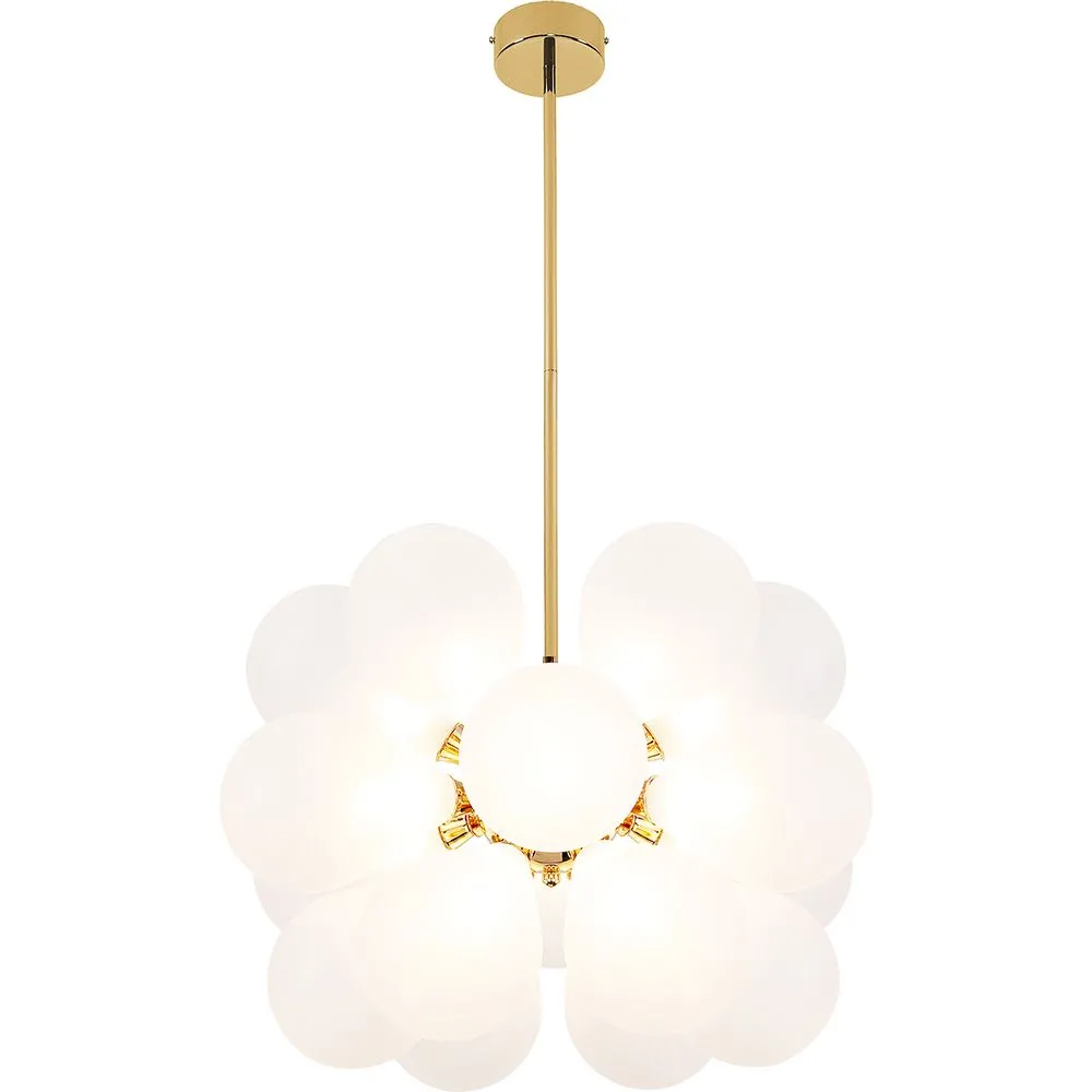 Lampa sufitowa z kulkami z kryształu - lampa wisząca - Jacobella image 8