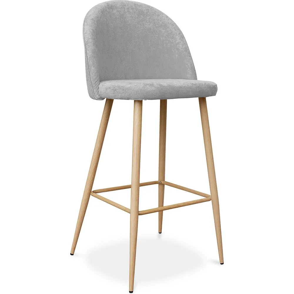 Stołek tapicerowany tkaniną - Scandinavian Design - 76cm - Evelyne image 8