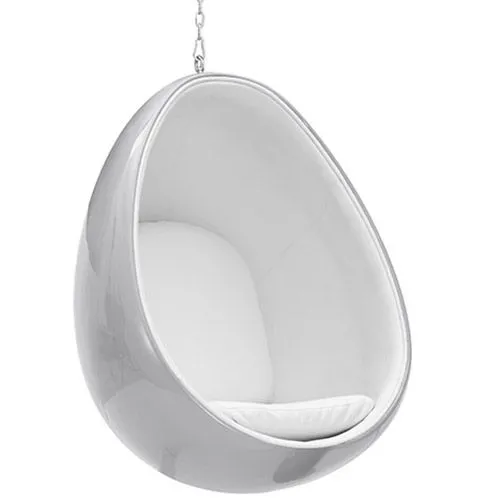 Fotel designerski z wiszącymi jajkami - tapicerowany tkaniną - Eny image 8
