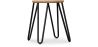 Okrągły stołek barowy - Industrial Design - Wood & Steel - 44cm - Hairpin image 7