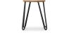Okrągły stołek barowy - Industrial Design - Wood & Steel - 44cm - Hairpin image 7
