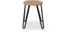 Okrągły stołek barowy - Industrial Design - Wood & Steel - 44cm - Hairpin image 7