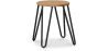 Okrągły stołek barowy - Industrial Design - Wood & Steel - 44cm - Hairpin image 7