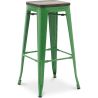 Stołek barowy - Industrial Design - Wood & Steel - 76 cm - New Edition- Stylix image 7