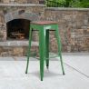Stołek barowy - Industrial Design - Wood & Steel - 76 cm - New Edition- Stylix image 7