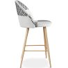 Patchworkowy stołek tapicerowany - styl skandynawski - 66cm -  czarno-biały - Evelyne image 7