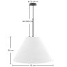 Wisząca Lampa Sufitowa z Beżowym Abażurem - Fula image 7