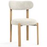 Krzesło do jadalni Chenille tapicerowane - Nogi w efekcie dębu - Ergonomiczny i nowoczesny design - Okare image 9