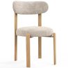 Krzesło do jadalni Chenille tapicerowane - Nogi w efekcie dębu - Ergonomiczny i nowoczesny design - Okare image 9